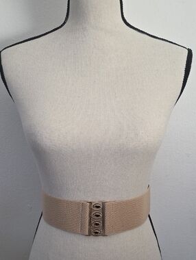 Elastic Beige Waist Belt